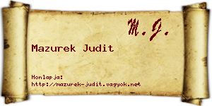 Mazurek Judit névjegykártya