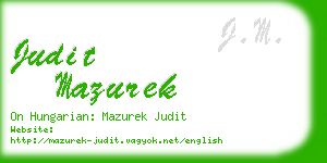 judit mazurek business card